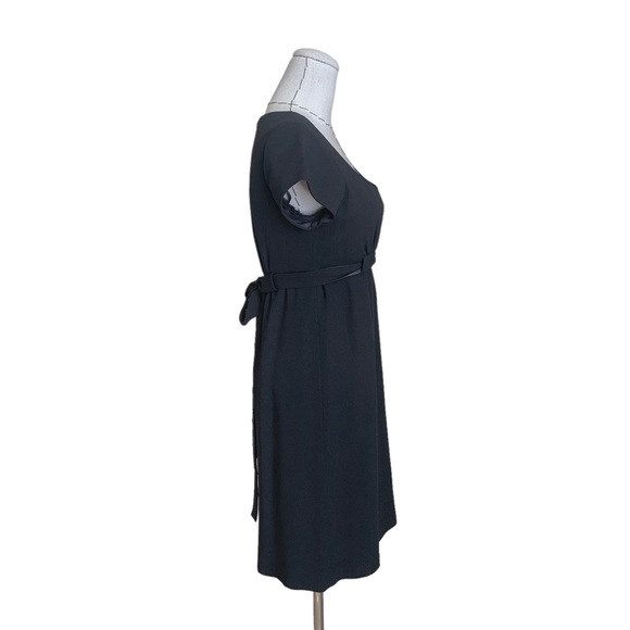 Vintage 90s Y2K Nicole Miller Black Empire Waist Dress sz 4 - Picture 4 of 13